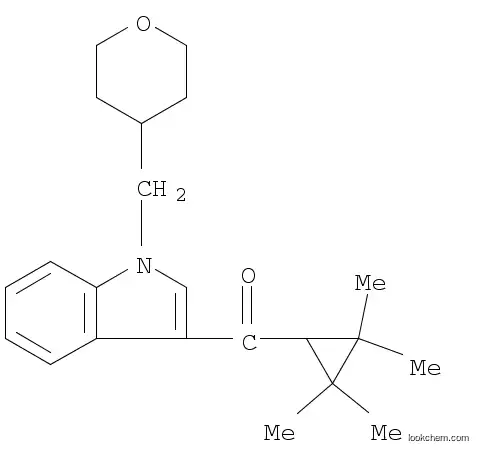 Molecular Structure of 895155-57-4 ([1-(Tetrahydro-2H-pyran-4-ylmethyl)-1H-indol-3-yl](2,2,3,3-tetramethylcyclopropyl)methanone)